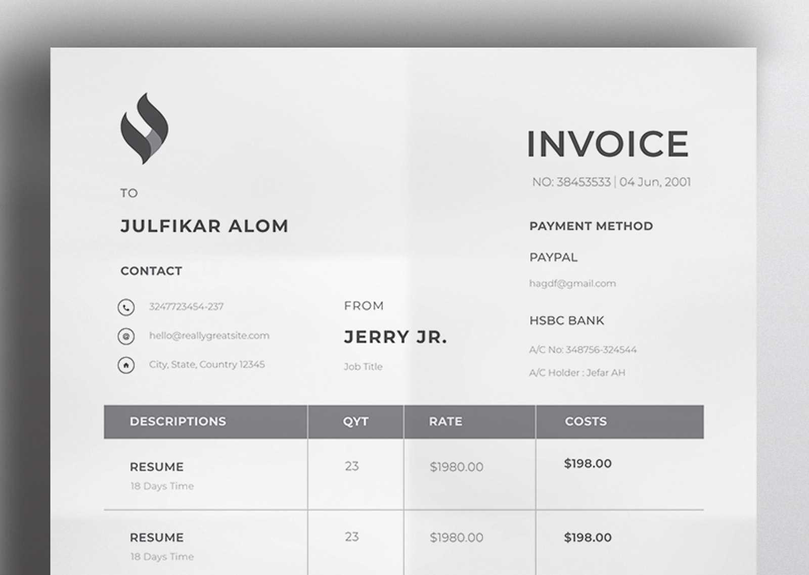 invoice template docs