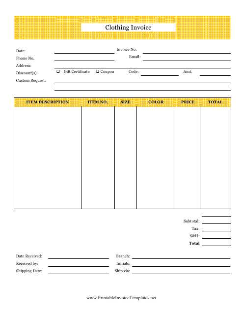 invoice template download