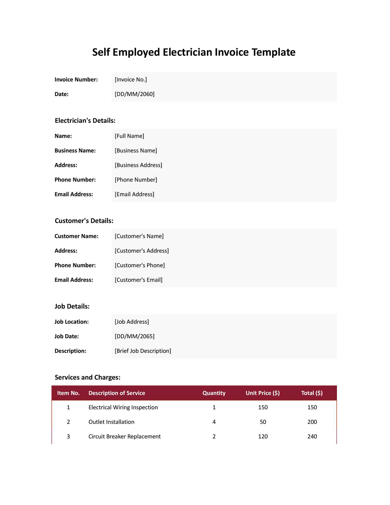 invoice template excel