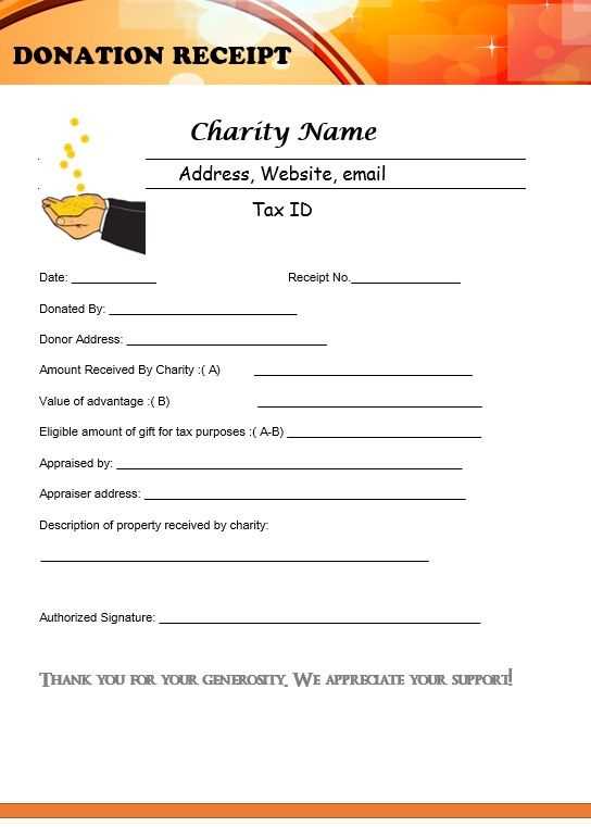 invoice template for donation