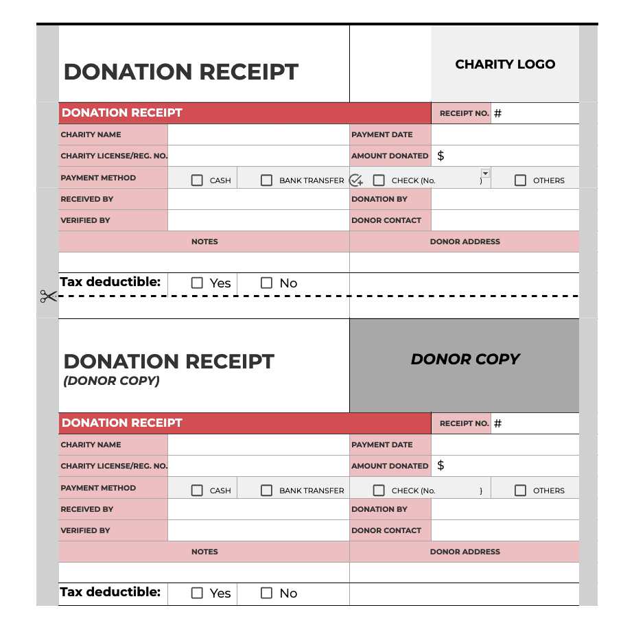 invoice template for donation