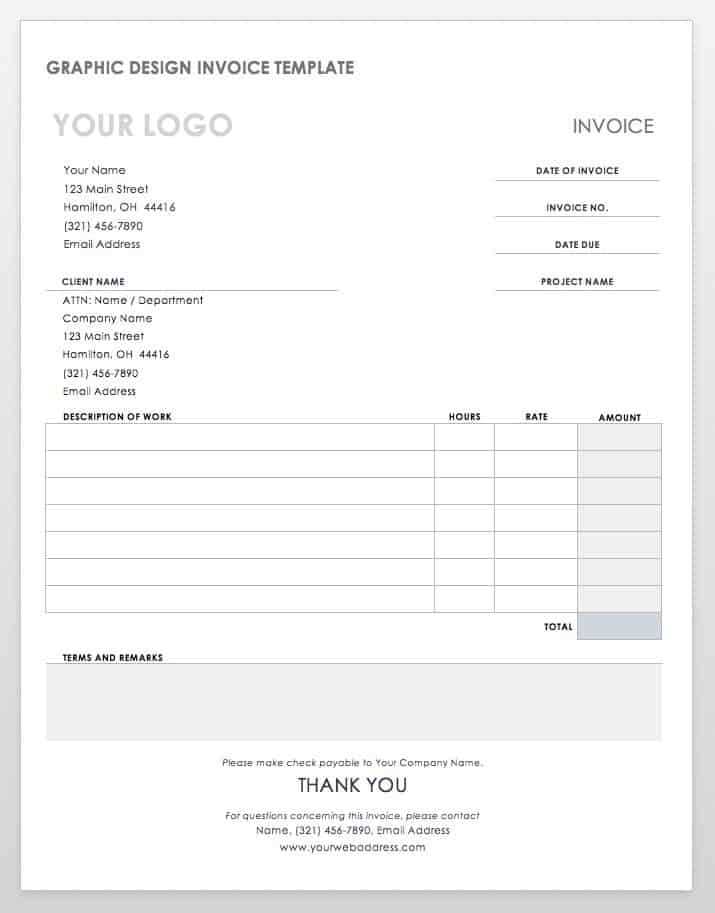 invoice template for email