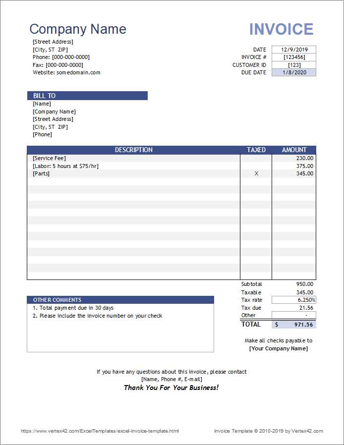 invoice template for ipad pages