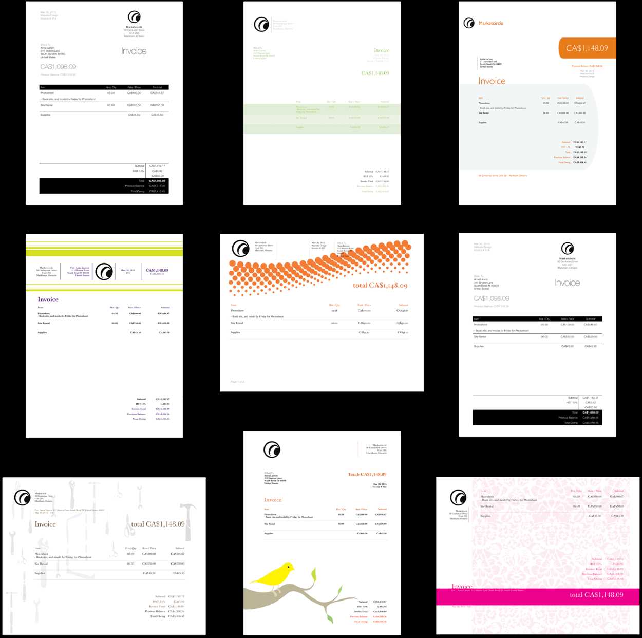 invoice template for ipad pages