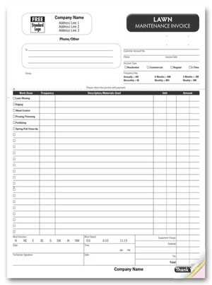 invoice template for lawn services