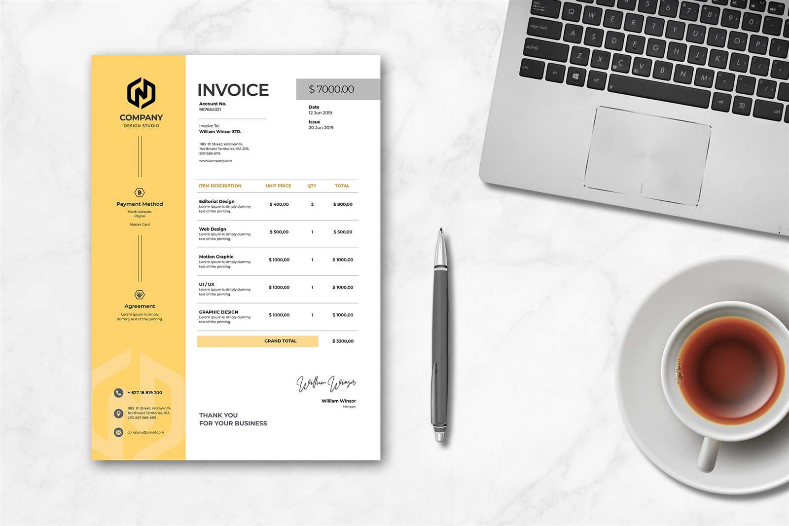 invoice template for macbook