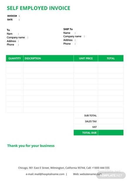 invoice template for numbers ipad