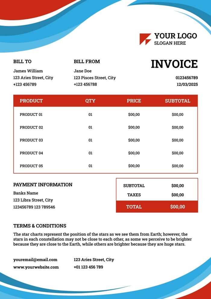 invoice template for security services