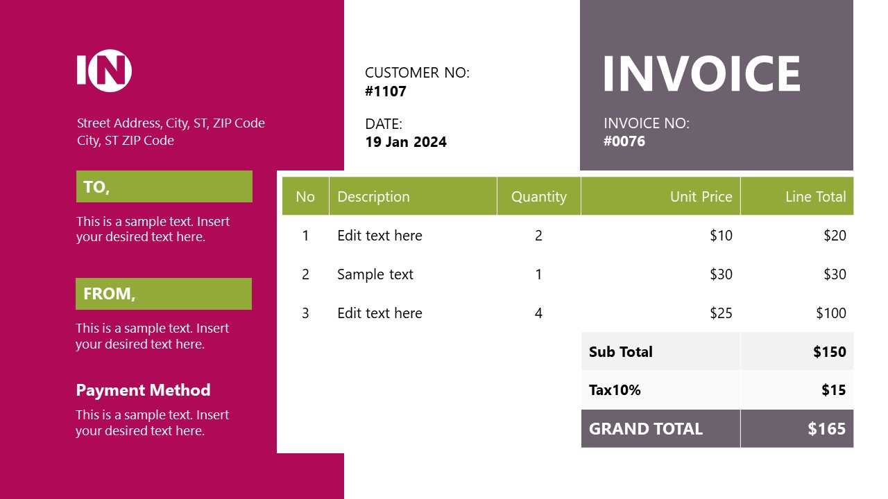 invoice template for textedit
