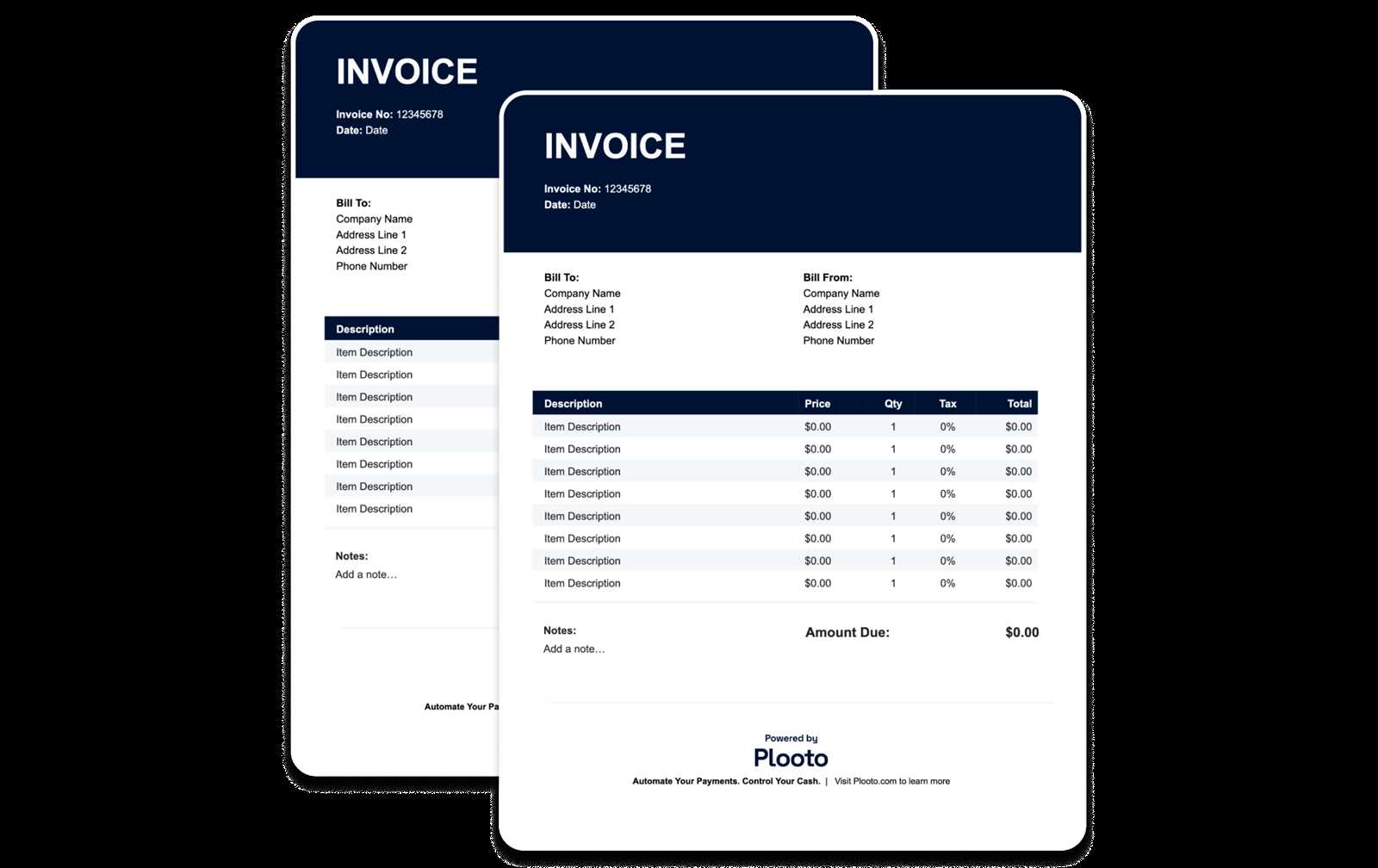 invoice template free pdf