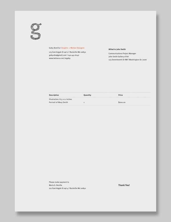 invoice template gallery