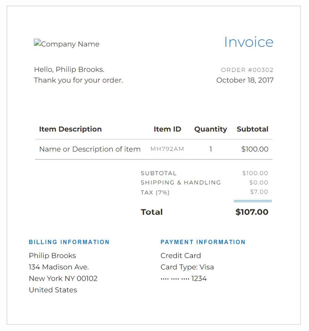 invoice template html css