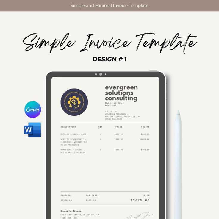 invoice template ipad