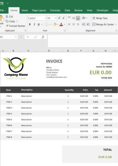 invoice template microsoft excel