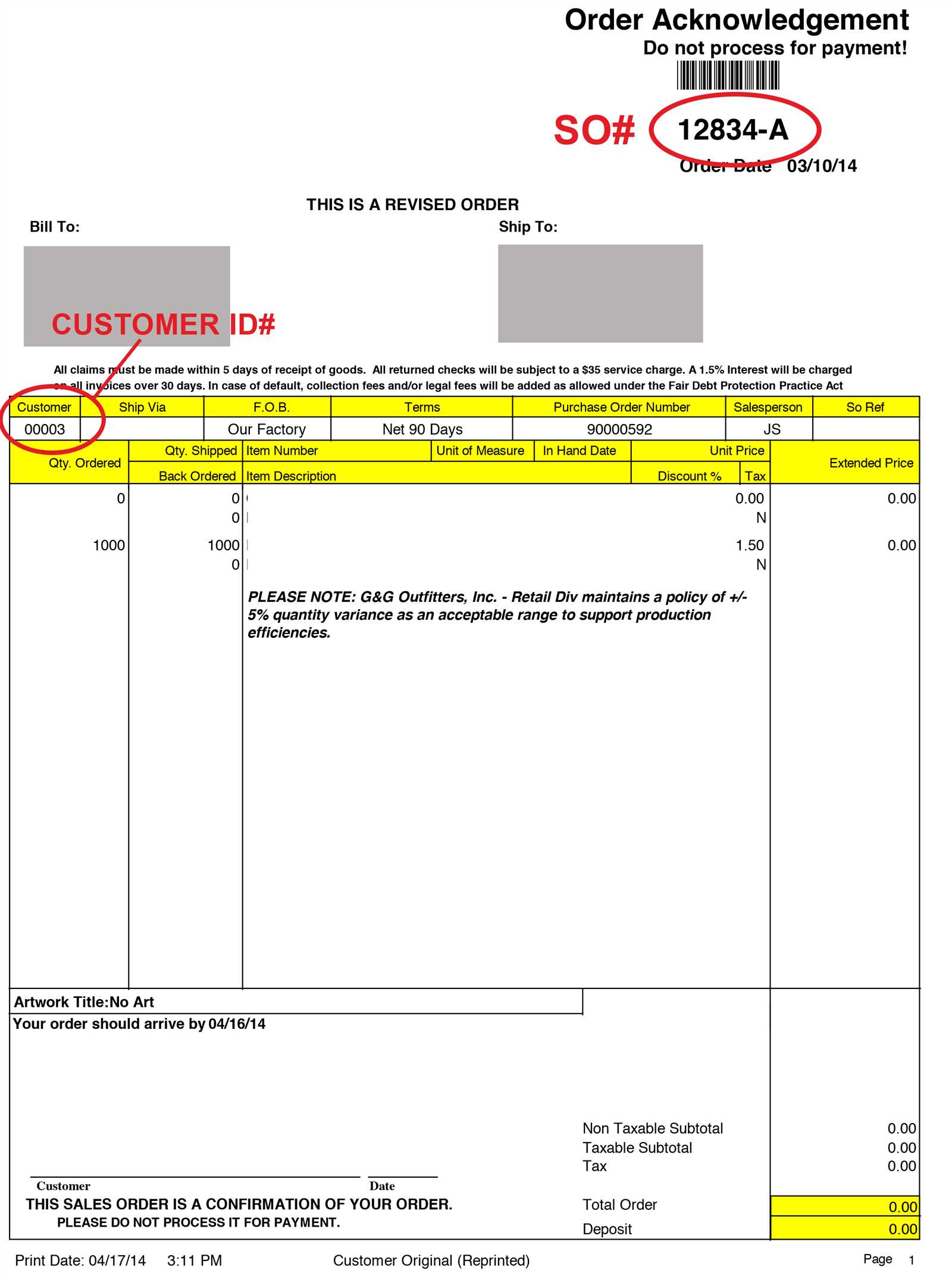 invoice template odt