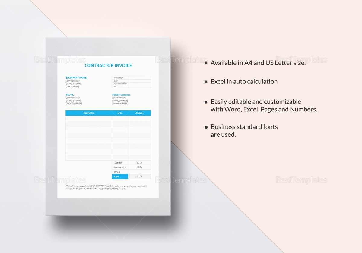 invoice template pages