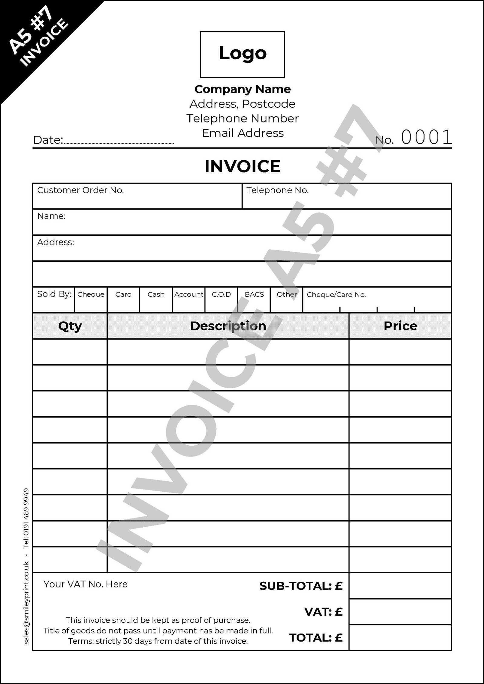 invoice template pdf blank