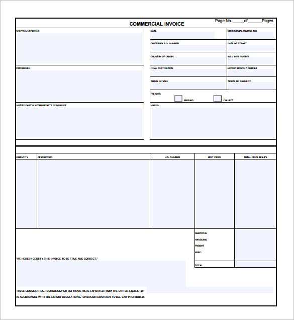 invoice template pdf editable