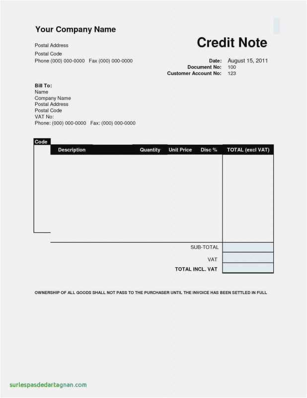 invoice template rtf