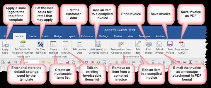 invoice template word 2003