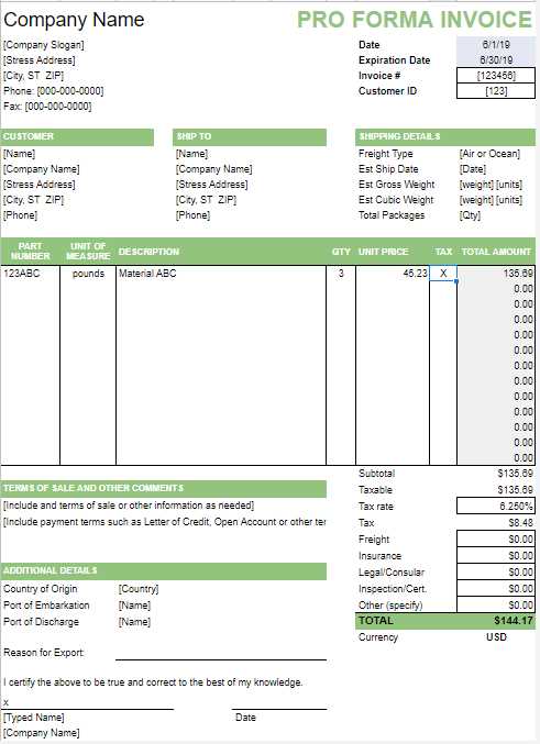 invoice template word document download