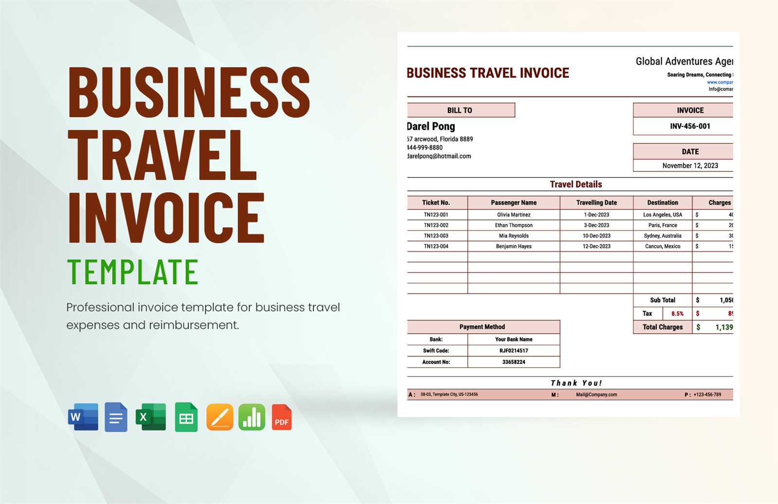 invoice template wordpad