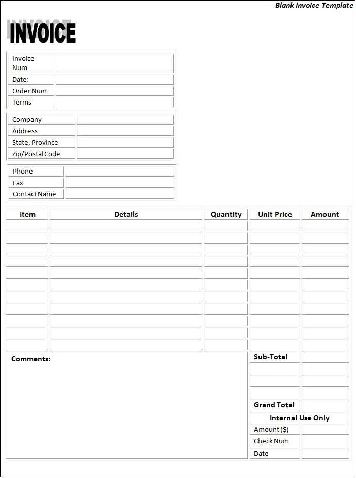 invoice templates printable free