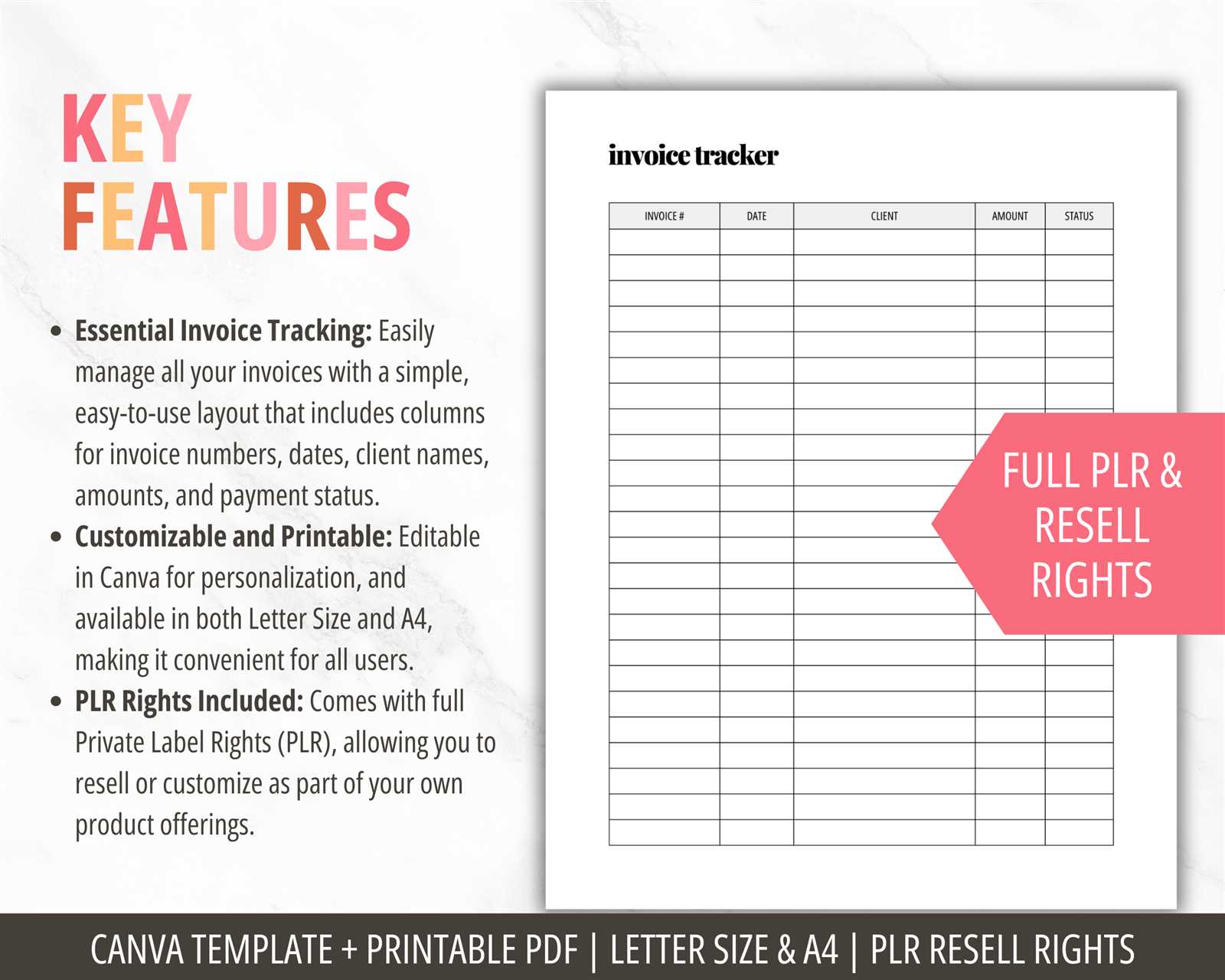 invoice tracking template