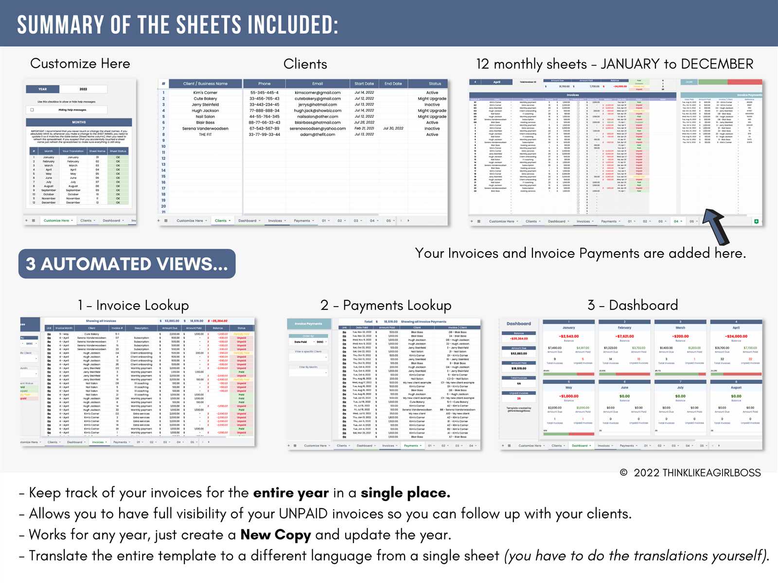 invoice tracking template