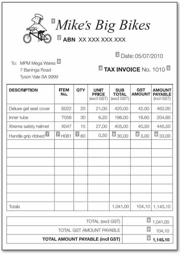 invoice without gst template