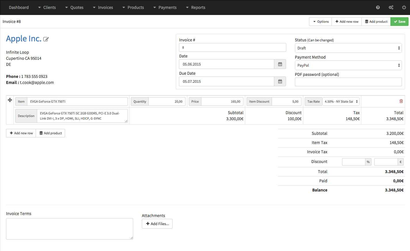 invoiceplane invoice templates