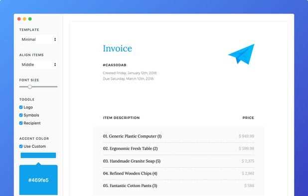 invoiceplane invoice templates