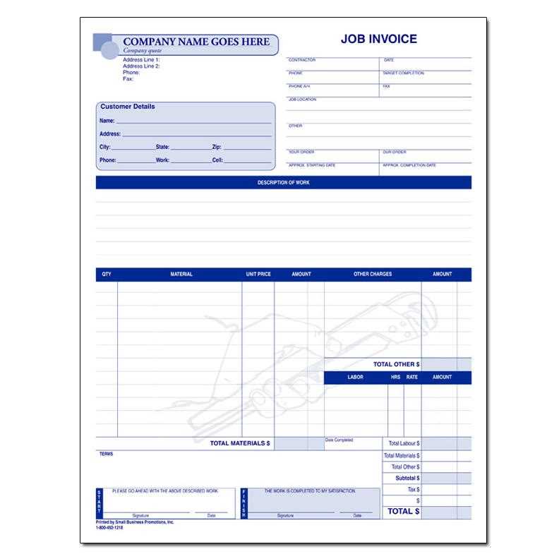 job invoice template free