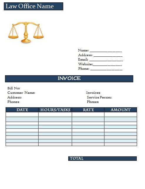 law firm invoice template