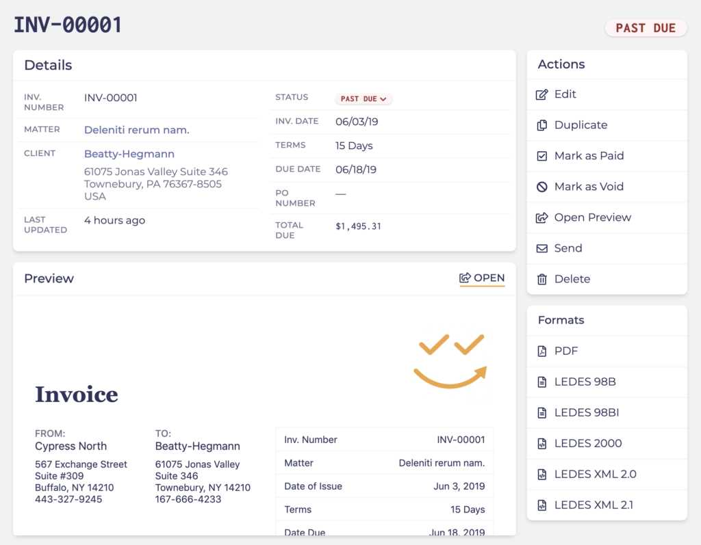 legal invoice template