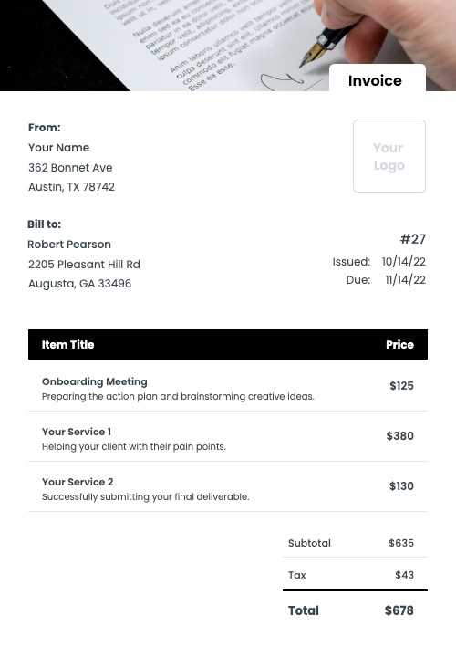 legal invoice template