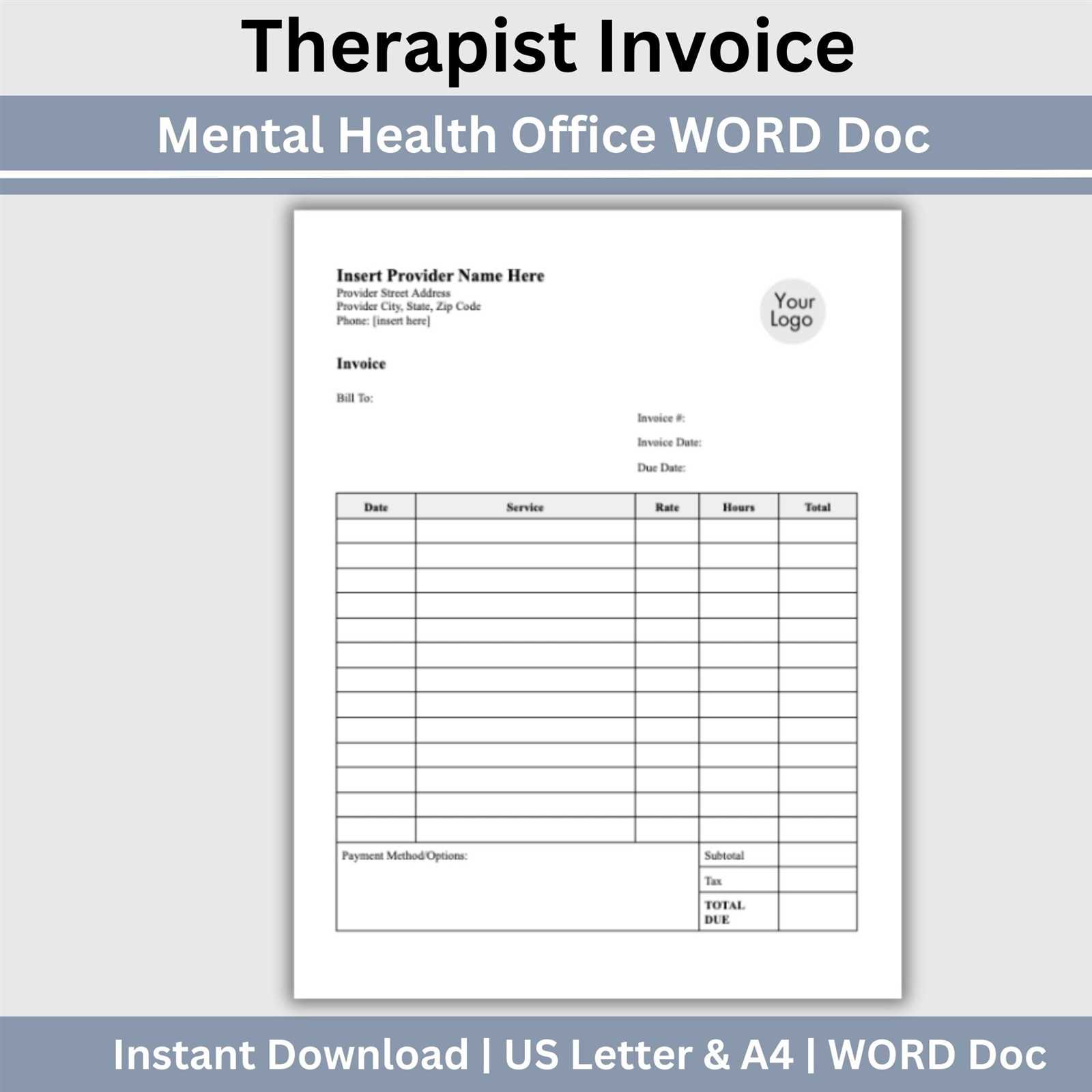 letter invoice template