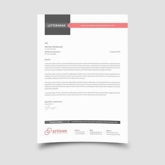 letter invoice template