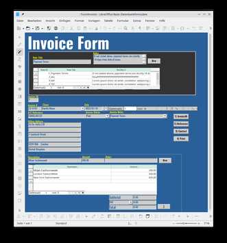 libreoffice calc invoice template