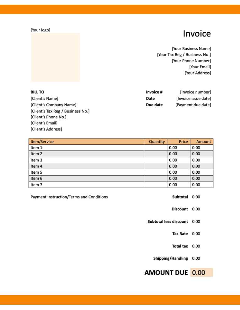 lodging invoice template