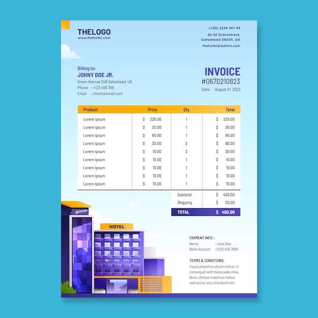 lodging invoice template