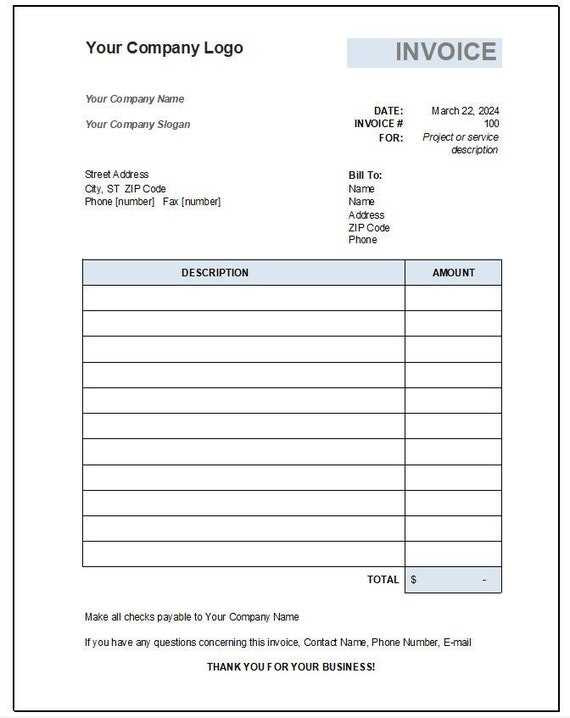 make an invoice template