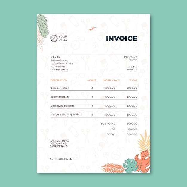 makeup invoice template