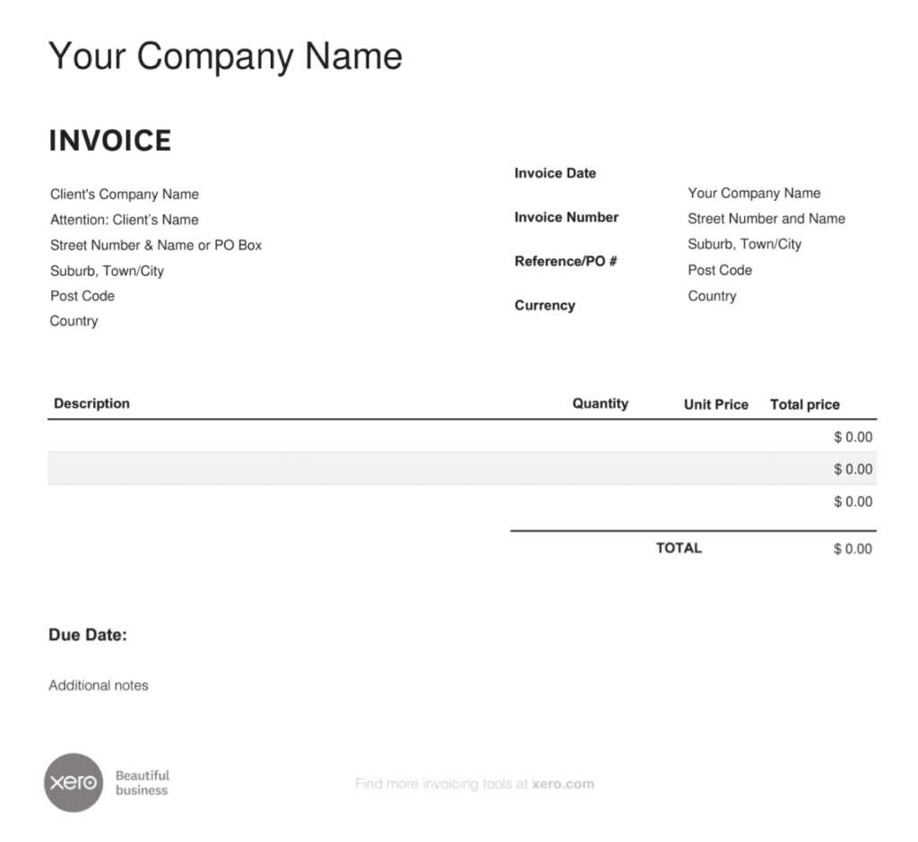 manual invoice template