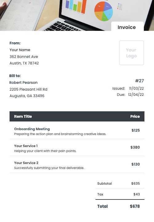 marketing invoice template