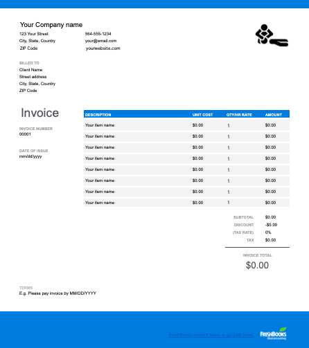 massage invoice template free