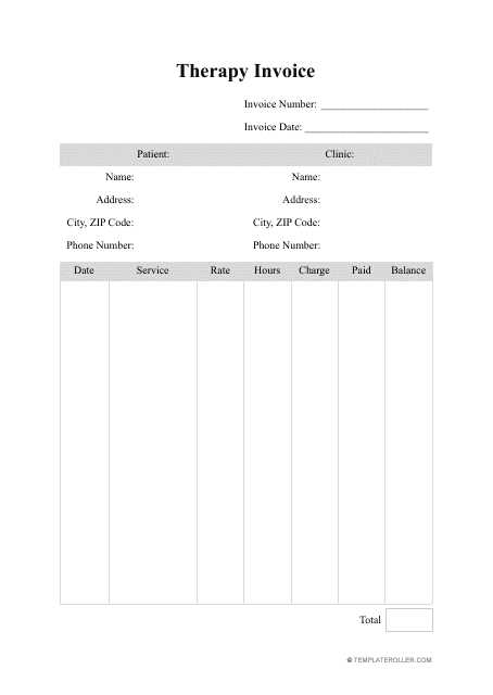 massage invoice template word