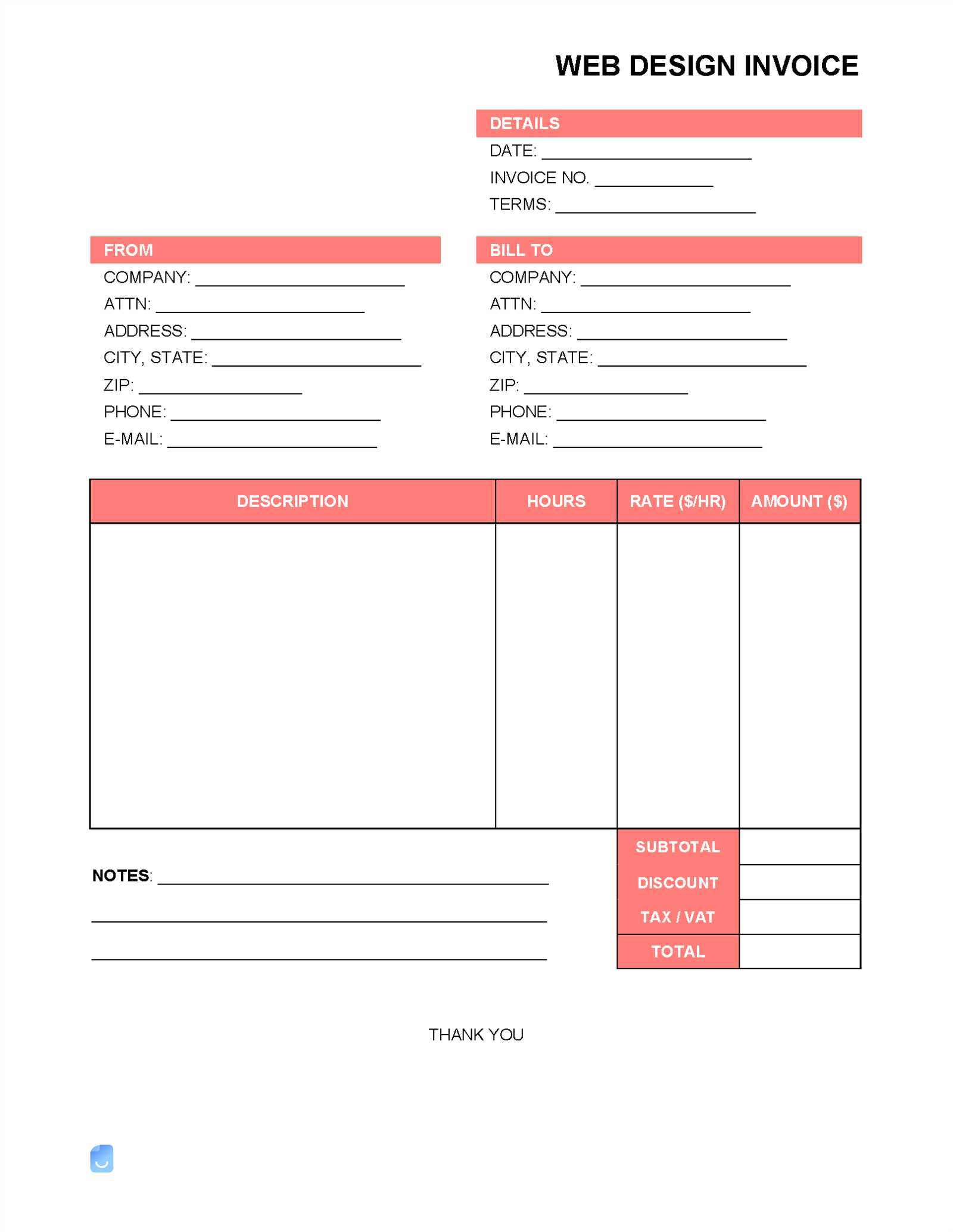 master invoice template