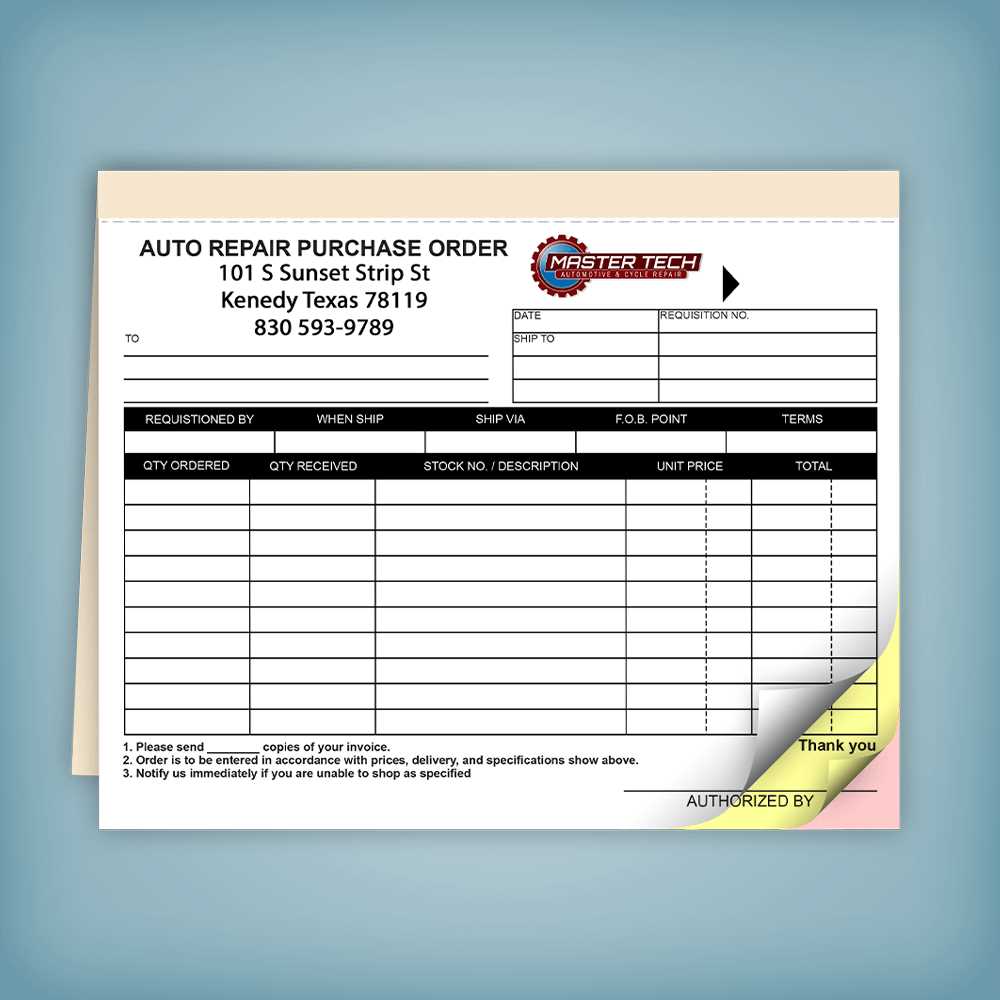mechanic invoice template pdf