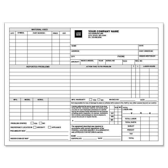 mechanic invoice template pdf